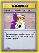 Impostor Professor Oak/102  - 1st Edition Base Set Shadowless - Rare