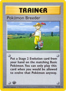 Pokemon Breeder/102  - Unlimited Base Set Shadowless - Rare