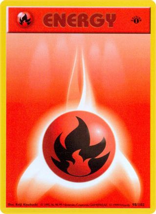 Fire Energy 098  - Unlimited Base Set Shadowless - Common