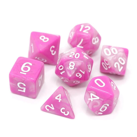Die Hard Dice 7 Die RPG Dice Set: Tickled Pink