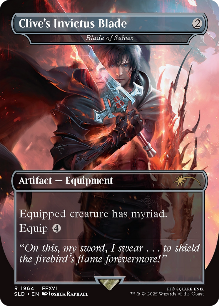 Blade of Selves (SLD-1864) - Secret Lair Drop / Clive's Invictus Blade (Borderless) Foil