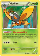 Mothim  - Reverse Holofoil XY  Fates Collide - Rare