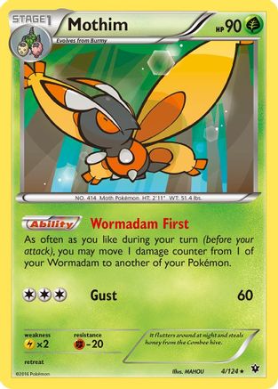 Mothim  XY  Fates Collide - Rare