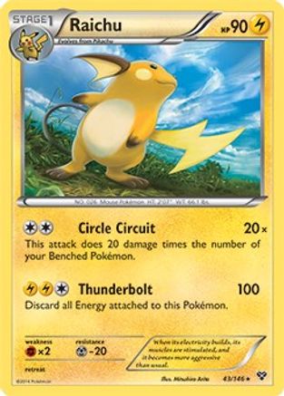 Raichu (Battle Arena Deck Exclusive) 043/146  Deck Exclusives - Rare