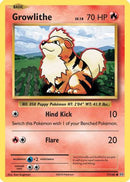 Growlithe 017  - Reverse Holofoil XY  Evolutions - Common