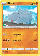 Rhyhorn 065/147  - Reverse Holofoil SM  Burning Shadows - Common