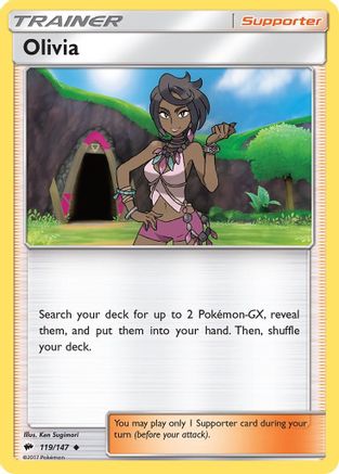 Olivia  - Reverse Holofoil SM  Burning Shadows - Uncommon