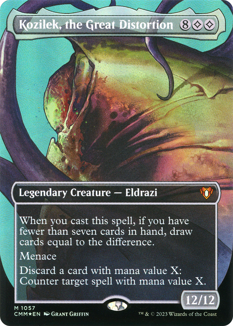 Kozilek, the Great Distortion (Borderless Textured Foil Frame Break) [Commander Masters]