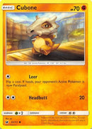Cubone 052  - Reverse Holofoil SM  Crimson Invasion - Common