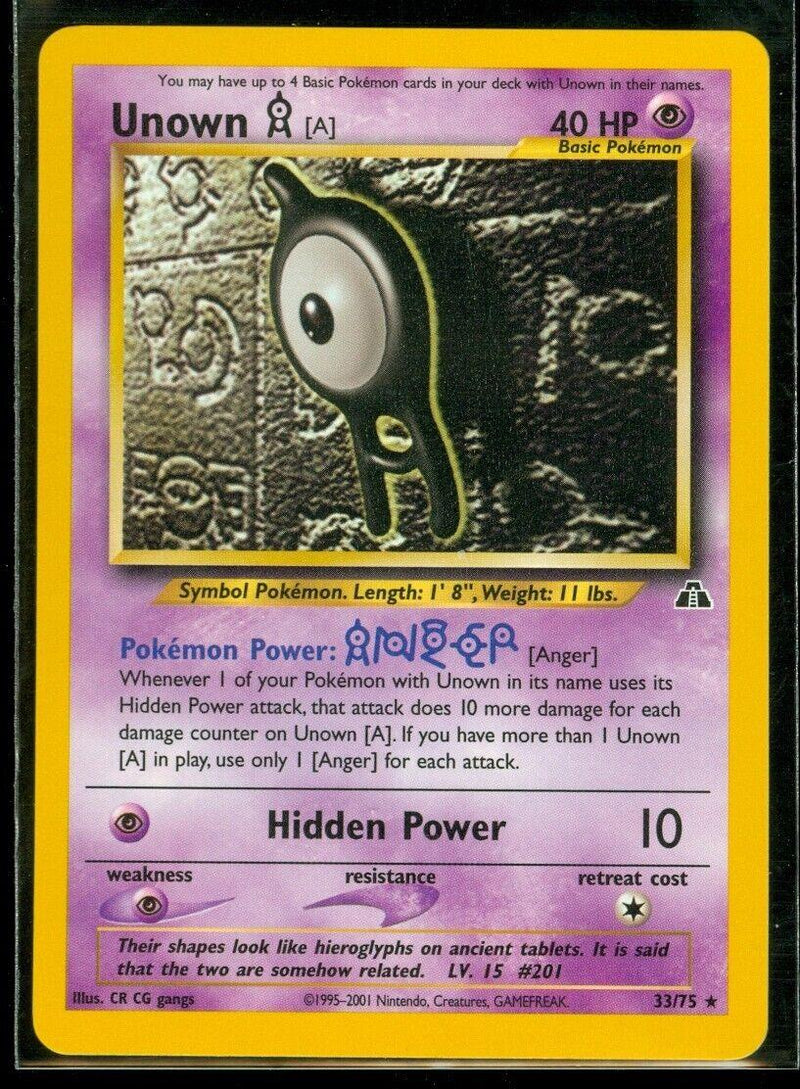 Unown [A] (33)  - Unlimited Neo Discovery - Rare