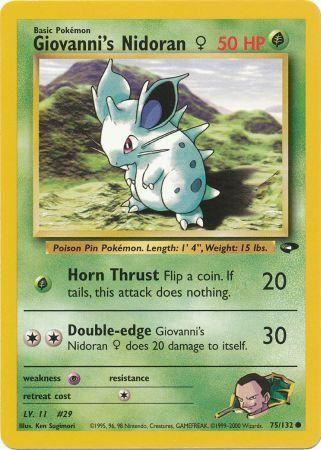 Giovanni's Nidoran (75/132) (Female) [Gym Challenge Unlimited]
