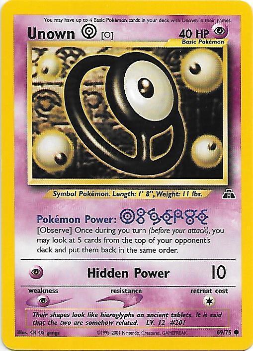 Unown [O] (69/75) [Neo Discovery Unlimited]