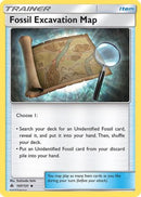 Fossil Excavation Map 107  - Reverse Holofoil SM  Forbidden Light - Uncommon