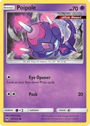 Poipole 107  - Reverse Holofoil SM  Lost Thunder - Common