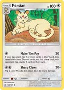 Persian 126  - Reverse Holofoil SM  Team Up - Uncommon