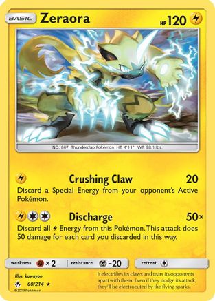 Zeraora 060/214  SM  Unbroken Bonds - Rare