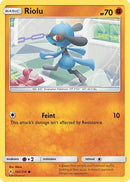 Riolu 102  - Reverse Holofoil SM  Unbroken Bonds - Common