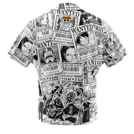 Hawaiian Shirt: Anime: One Piece: Wanted Poster: S