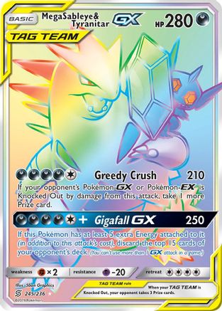 Mega Sableye & Tyranitar GX (245/236) [Sun & Moon: Unified Minds]