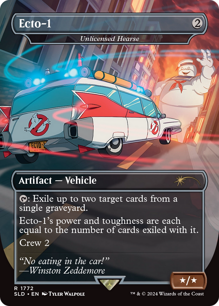 Unlicensed Hearse (SLD-1772) - Secret Lair Drop / Ecto-1 (Borderless) Foil