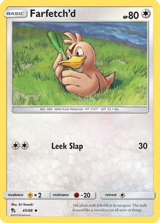 Farfetch'd 045  - Reverse Holofoil Hidden Fates - Uncommon
