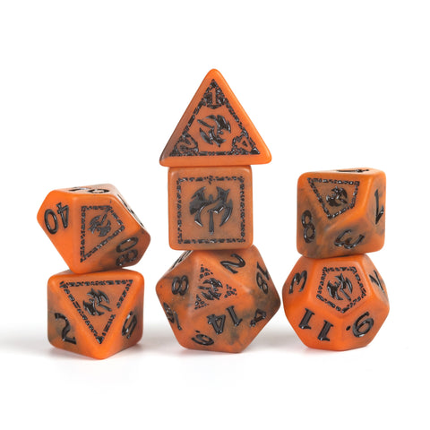 Sirius Dice: Dungeons & Dragons: Adventure Dice: Barbarian Orange