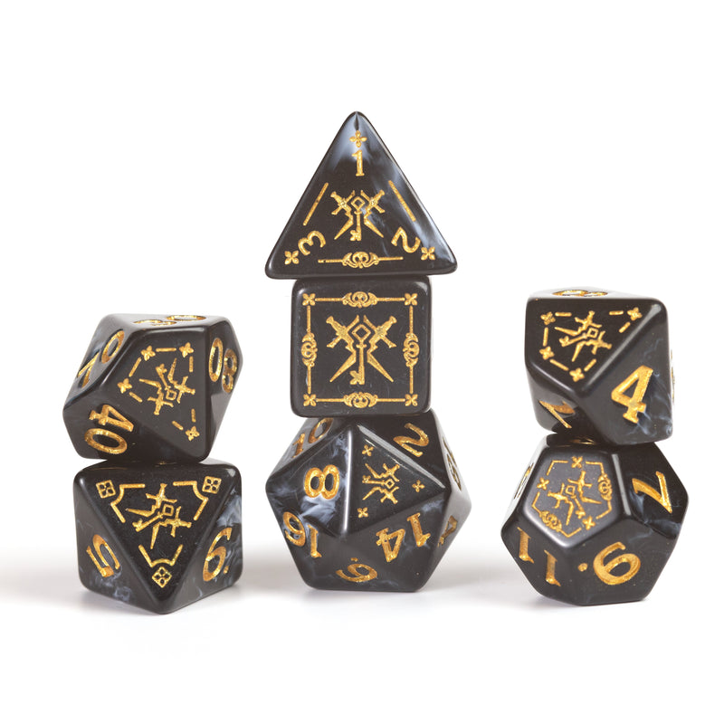 Sirius Dice: Dungeons & Dragons: Adventure Dice:  Rogue Black