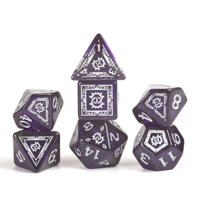 Sirius Dice: Dungeons & Dragons: Adventure Dice: Warlock Purple