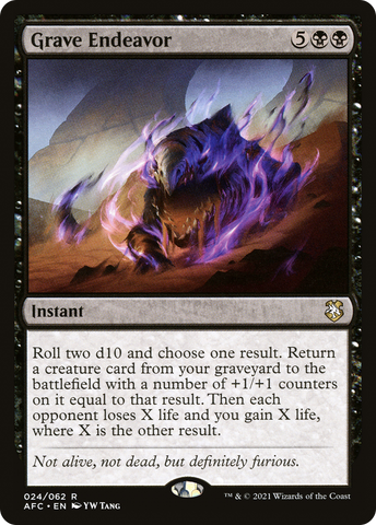 Grave Endeavor [Dungeons & Dragons: Adventures in the Forgotten Realms Commander]