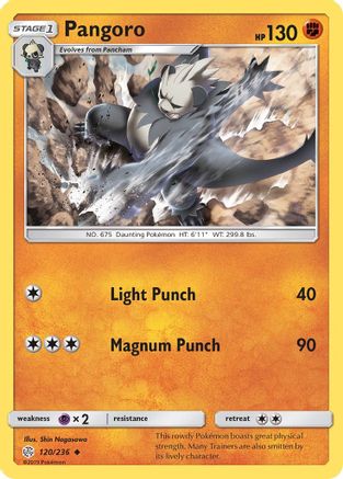 Pangoro  - Reverse Holofoil SM  Cosmic Eclipse - Uncommon