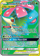 Venusaur & Snivy GX (Full Art)  - Holofoil SM  Cosmic Eclipse - Ultra Rare