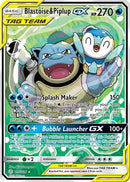 Blastoise & Piplup GX (Alternate Full Art)/236  - Holofoil SM  Cosmic Eclipse - Ultra Rare