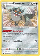 Galarian Perrserker 128  - Reverse Holofoil SWSH01 Sword & Shield Base Set - Holo Rare