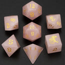 Dragon's Hoard Gemstone Dice: Rose Quartz