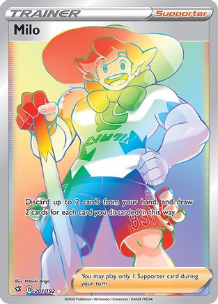 Milo (Secret) 201  - Holofoil SWSH02 Rebel Clash - Secret Rare
