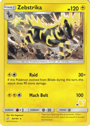 Zebstrika (45/181) (Pikachu Stamp