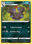 Zweilous 109  - Reverse Holofoil SWSH03 Darkness Ablaze - Uncommon