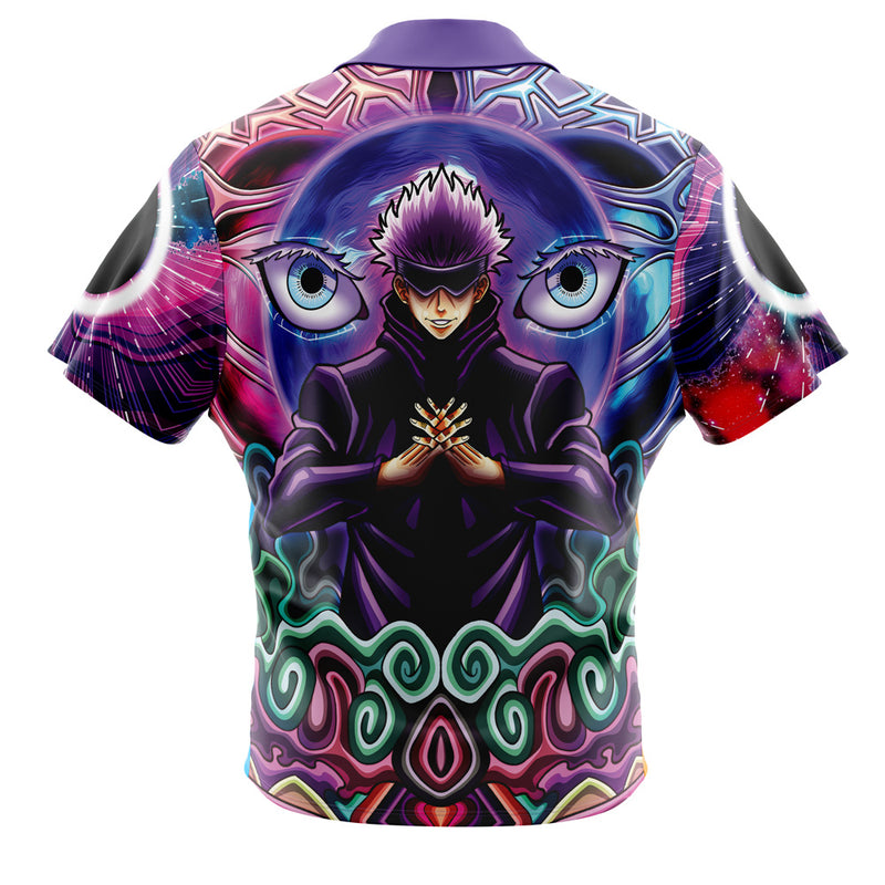 Hawaiian Shirt: Anime: JJK: Gojo Infinity Purple: L