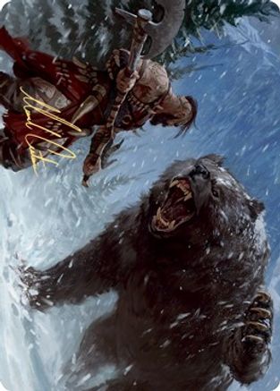 Blizzard Brawl Art Card (Gold-Stamped Signature) [Kaldheim Art Series]