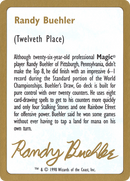 Randy Buehler Bio [World Championship Decks 1998]