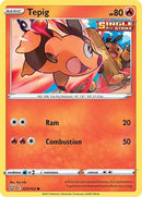 Tepig 023  - Reverse Holofoil SWSH05 Battle Styles - Common
