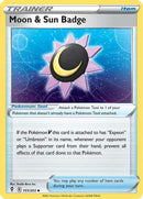 Moon & Sun Badge 151  - Reverse Holofoil SWSH07 Evolving Skies - Uncommon