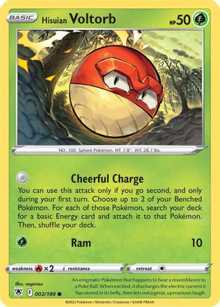 Hisuian Voltorb 002  - Reverse Holofoil SWSH10 Astral Radiance - Common