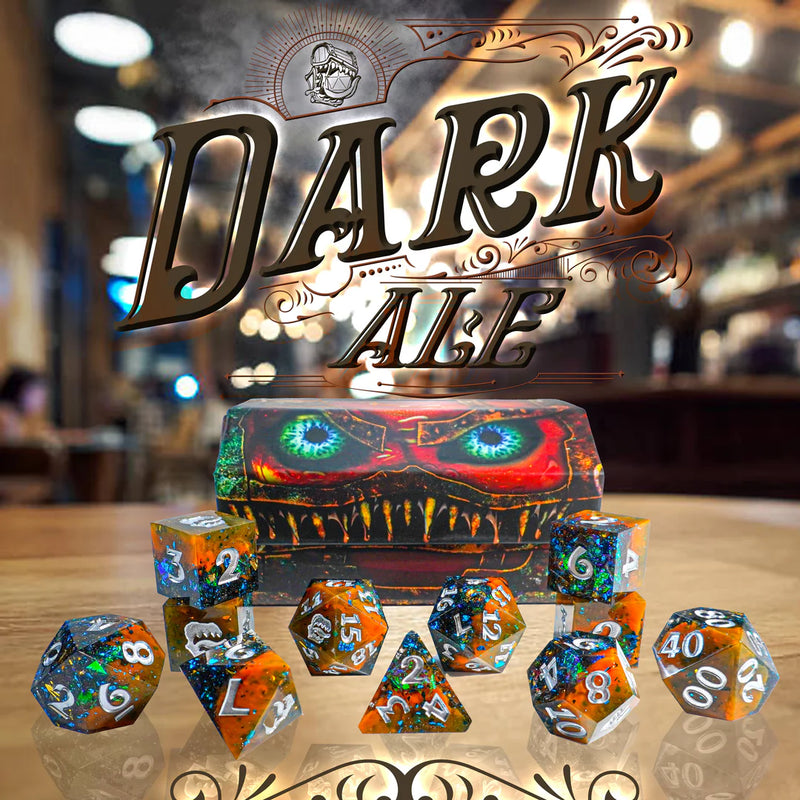 Mimic Dice: Signature Resin 11pc: Dark Ale