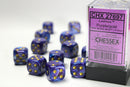 Chessex Gemini: 16MM D6 Purple/Gold (12)