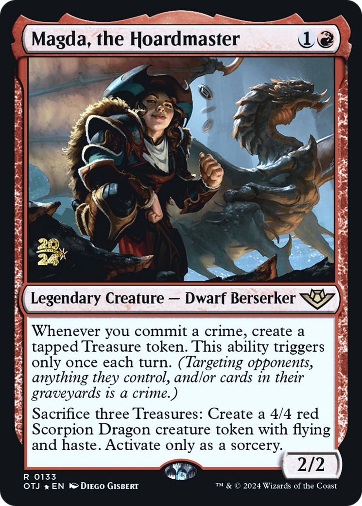 Magda, the Hoardmaster [Outlaws of Thunder Junction Prerelease Promos]