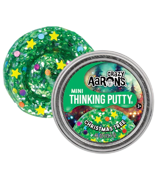 Crazy Aaron's - Mini Tin- Christmas Tree Thinking Putty