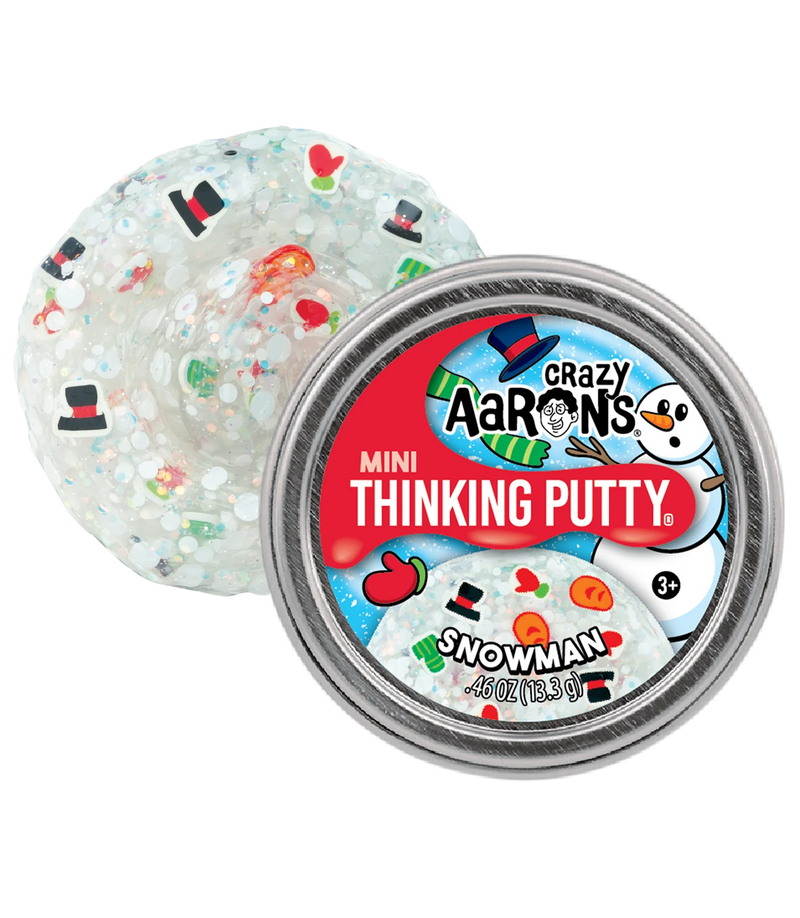 Crazy Aaron's - Mini Tin- Snowman Thinking Putty
