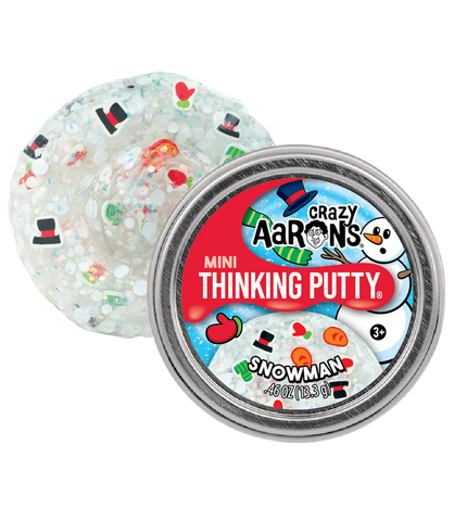 Crazy Aaron's - Mini Tin- Snowman Thinking Putty