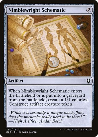 Nimblewright Schematic [Commander Legends: Battle for Baldur's Gate]